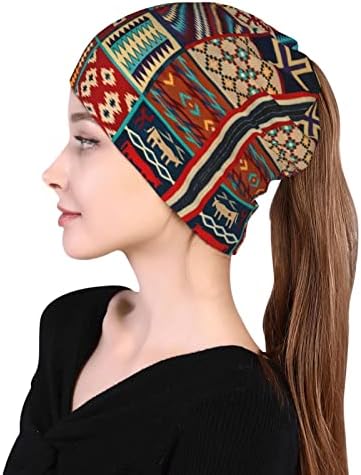 Chapéus de gorro nativos americanos retro para mulheres tampas de malha de inverno