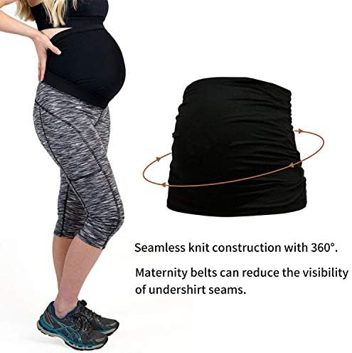 Banda de barriga de maternidade feminina para gravidez não deslizamento de silicone estriado para a gravidez Bandas de cinto de ventilação…