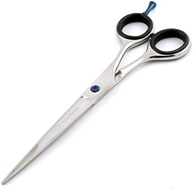 Ultra Shears 7.5 Profissional Pet Helicing Scissors com parafuso azul acabamento polonês brilhante