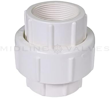 Válvula de linha média União PVC União de acoplamento de tubo de ajuste 3/4 '' plástico branco fip