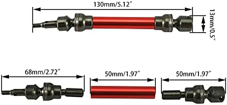 Eixo de acionamento RCAWD Conjunto de eixo dianteiro traseiro 4pcs 45 eixos de aço CVD Eixo para Arrma Big Rock V3