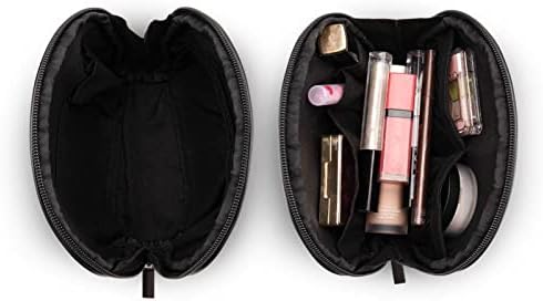 YOYOAMOY Sacos de maquiagem cosméticos de meia lua para bolsa, elefantes fofos Pattern Travel Makeup bolsa Case, Acessórios para saco