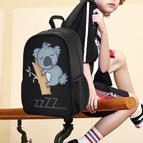 Sleeping Koala de grande capacidade Viagem Mochila Funny Printed Graphic 16in para estudo escolar