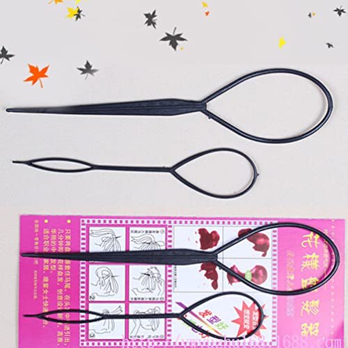 Lalafina 8pcs Plástico Topsy Pigsy Braid Black Women Pull Tail Ponytail Maker French Hairstyle Hair Girls Styling Tool