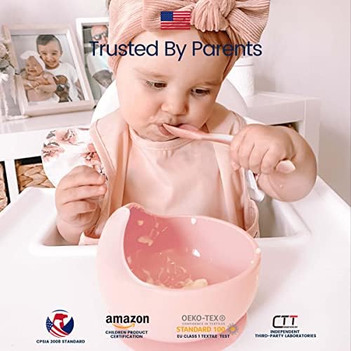 Silicone Whion Baby Bowl com colheres