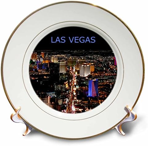 3drose Las Vegas a placa de porcelana de 8 polegadas