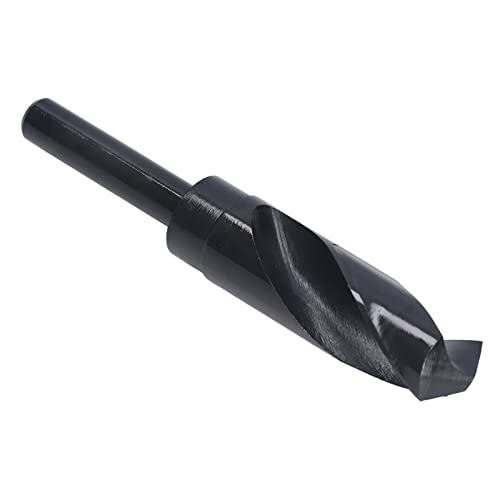 Twist Brill Bit, Bit de broca de haste de 1/2 de 118 graus ângulo de 118 graus e ferramenta de perfuração de lâmina incisiva de 25 mm para ferro, alumínio, cobre, aço inoxidável, preto
