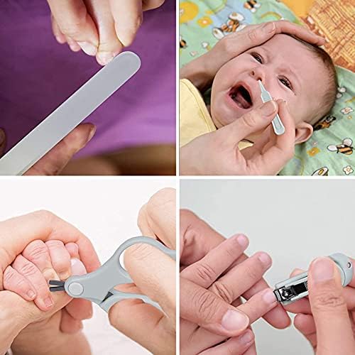 Kit de manicure para bebês para recém -nascidos, bebês e crianças pequenas | Clippers de unhas de bebê, tesoura, arquivo