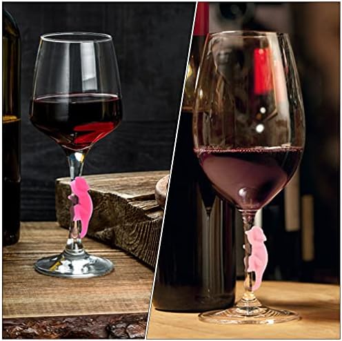 Marcadores de vidro de vinho do doitool 12pcs vidro de vidro tags tags silicone wine vidro bebedeira identificador