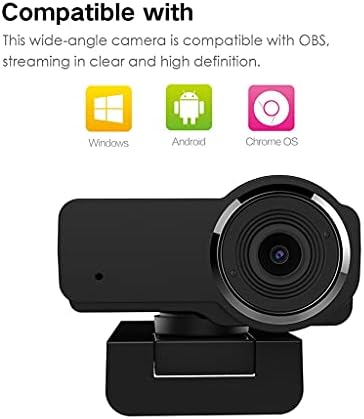 BHVXW Webcam 1080p Streaming Media webcam com microfone para câmera de correção de luz automática