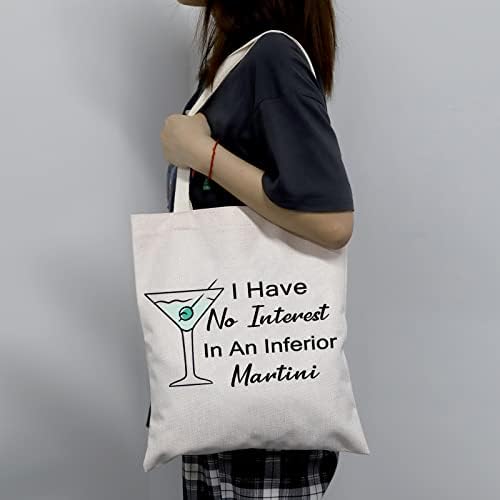 Presentes de amantes de Levlo Martini Eu não tenho interesse em um martini inferior martini bolsas de compras dobráveis ​​programas
