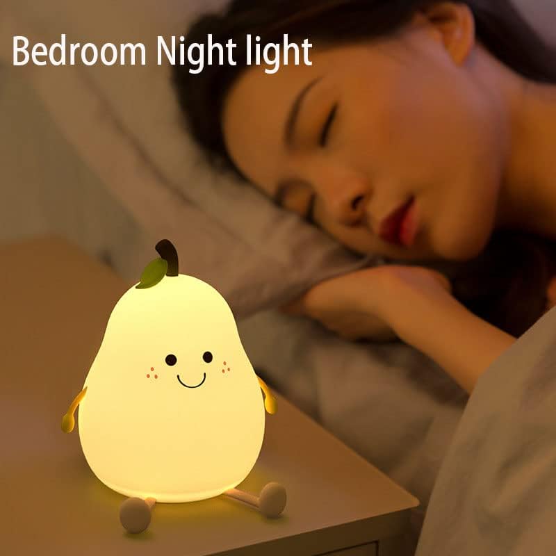 Luz noturna para crianças, lâmpada de silicone liderada pelo toque com 7 cores de cor e timer, lâmpada noturna de berçário