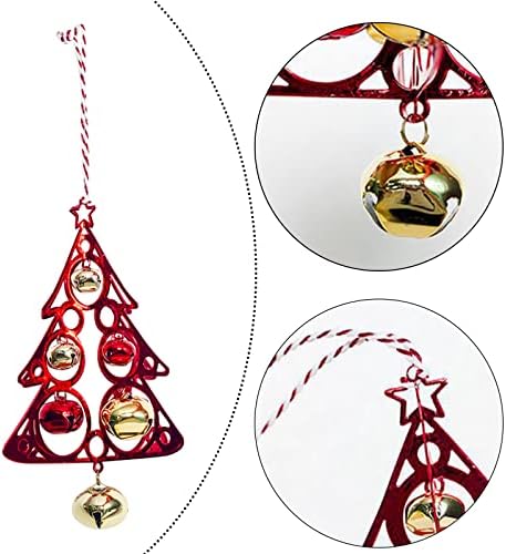 Natal em forma de árvore de árvore de árvore de árvore de metal decoração de árvore de natal pingente de campainha