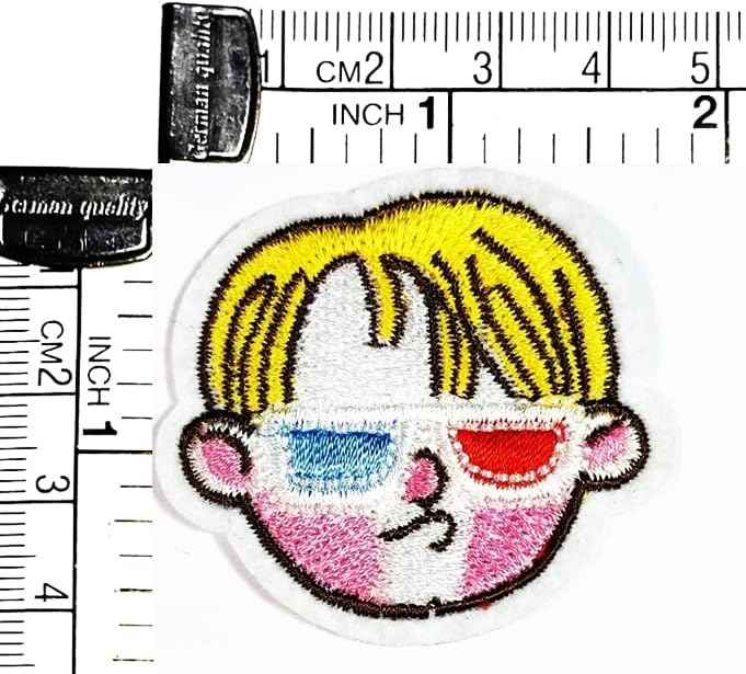 Kleenplus mini o garoto costurar ferro em manchas bordadas desenho animado garoto adesivo artesanato de face crate