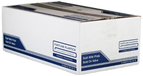 Fortune Plastics Duraliner Litegrade ldpe 15 galões de lata de lata, vedação de reforço, transparente, 0,35 mil, 33 x 24