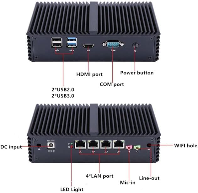 O Firewall do Inuomicro suportou o hardware G4200L Intel Core i5-4200U, 1,6 GHz com 8GB DDR3 RAM 64 GB SSD, Mini Sense Router sem 4 LAN AES-NI Firewall Mini Desktop Computador