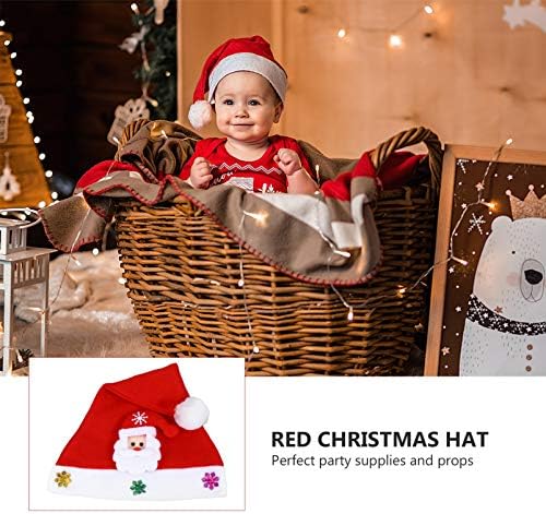 Toyandona Disfraz de Santa Claus para Adulto 3pcs Natal Papai Noel Hat Glitter Snowflake Papai Noel Papai Noel Props