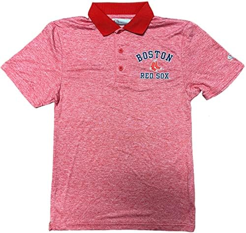 Boston Red Sox Men a umidade Wicking de tecido ativo de tecido pólo vermelho