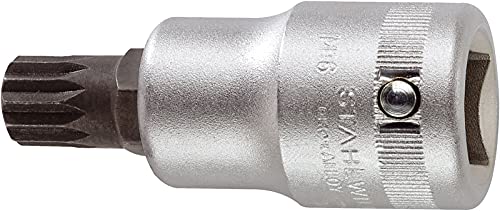 Stahlwille 05060018 soquete de chave de fenda de aço de liga cromo de 3/4 para parafusos XZN, tamanho M18, preciso e forte,