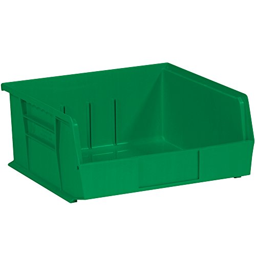 Aviditi Plastic Stack/Hang Storage Bin Recectadores, 10-7/8 x 11 x 5 polegadas, preto, pacote de 6, para organizar casas, escritórios, garagens e salas de aula