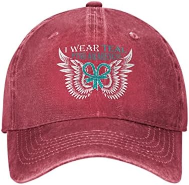 Capitões de conscientização do PTSD ZSIXJNB Eu uso Teal Womens Baseball Cap presente