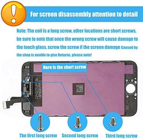 Angelakerry - Substituição de exibição de LCD para 5,5 iPhone 6s Plus Touch Screen Digitalizer Reparo com peça de reposição +