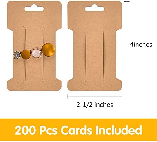 200 PCs Cha cabelo clipe Bow Display Cartões de cabelo Barrettes de jóias exibem suporte de papel retângulo de papel para acessórios