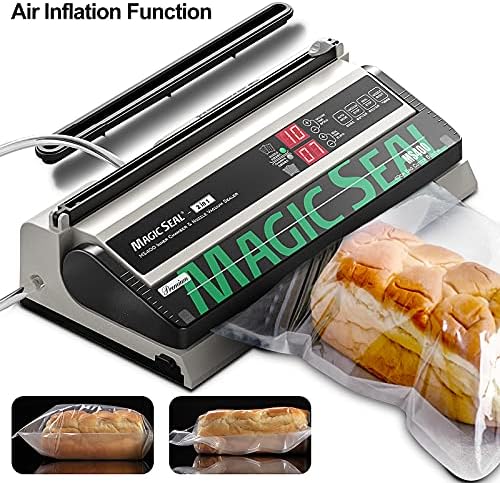 Magic Seal 16 '' Alimentos Vacuum Sealer Machine MS400, compatível com Mylar, sacos lisos e em relevo, bomba dupla
