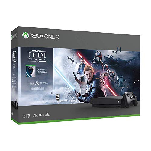 Microsoft Xbox One X 2TB SSD Star Wars Jedi: Fallen Order Deluxe Edition Console Bundle, com 1 mês Xbox Live Gold and Game Pass