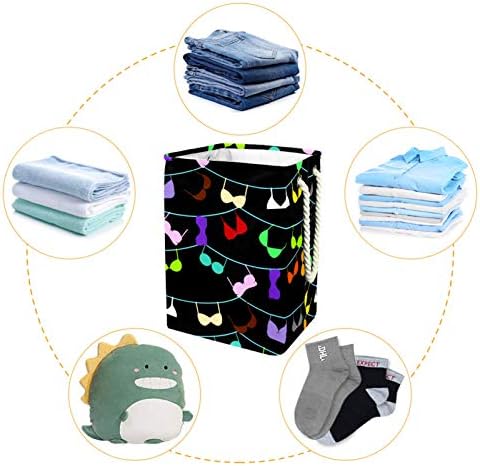 Mapolo Laundry Hortiers Bustiers Padrão Cesto de armazenamento de lavanderia dobrável com alças suportes destacáveis ​​bem