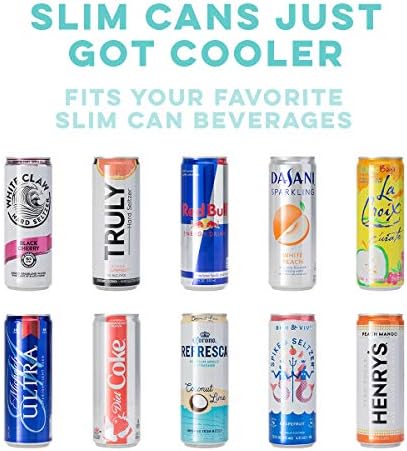 Swig Life Skinny lata mais refrigerada, aço inoxidável, lava -louças segura, lata de lata Isolada tripla por 12 onças de altura pode