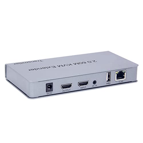 Reérpito com compatível com HDMI KVM USB Extender Audio- Video Extender sobre Ethernet Cat5e/6