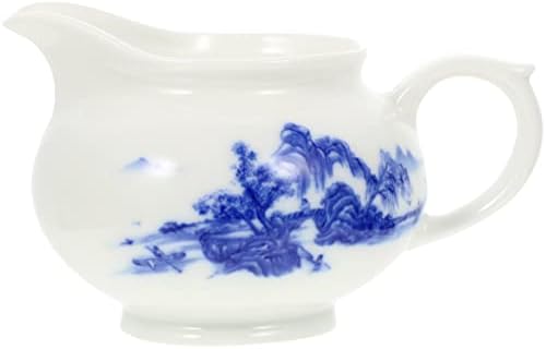 Luxshiny Coffee Creamer azul porcelana de molho de molho de molho de barco chinês Creme de cerâmica Creme de cerâmica Creme candidato