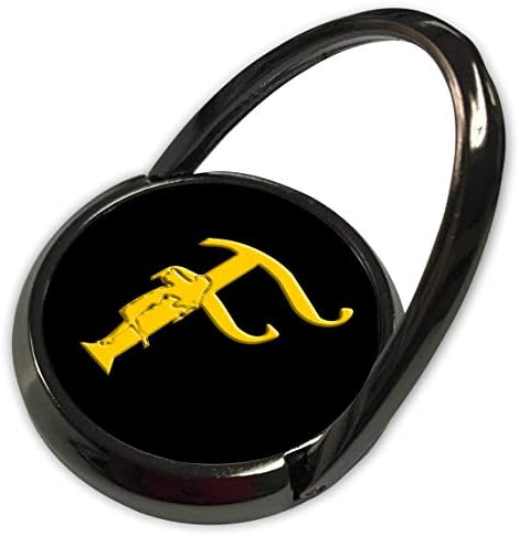 3drose Alexis Design - Monogram Beauty - Silhueta inicial amarela, silhueta feminina em preto. Letra forçada f - anel de telefone