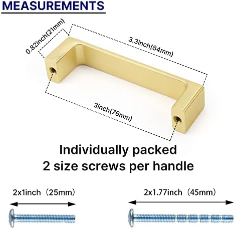 Gabinete de ouro REVER PULS 10 PAZ PACK PIZADO GANHURAS DE CABELO DE BRASS, 3 polegadas de gaveta de cozinha de ouro Champaign Pulls Hardware de liga de zinco para armário