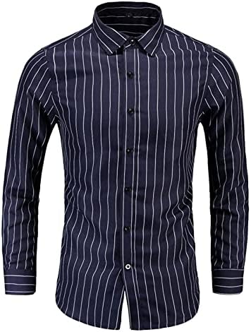 2023 nova camisa listrada masculina de tamanho de moda casual casual de manga longa camisa de algodão camisetas homens