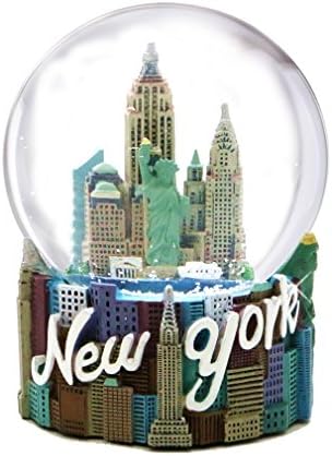Skyline New York City Snow Globe Sovevenir Feliz 80mm da Coleção de Globos de Neve de Nova York