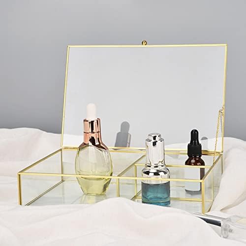 Caixa de exibição de vidro magideal, suporte de batom de maquiagem perfum