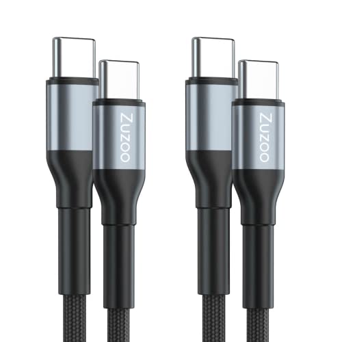 [3 pés, 2-pacote] ZUZOO USB C RÁPIDO 3A/60W CABO COMPATÍVEL COM IPAD MINI 6, IPAD PRO 2020-2022, iPad Air 4, MacBook Pro, Samsung Galaxy