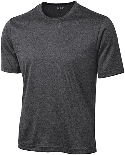 Driequip Men's Big e Alto Manga Curta Humanidade Wicking T-shirts Athletic