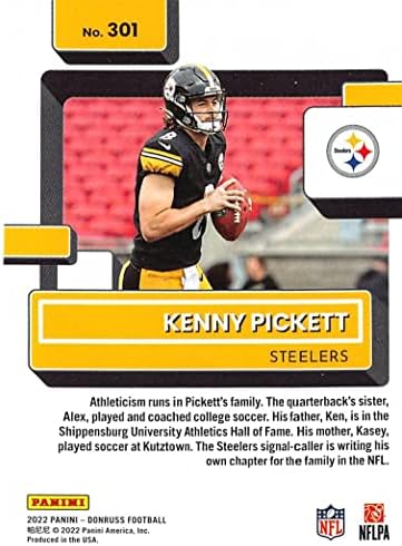 Pittsburgh Steelers 2022 Donruss Factory Sealed Team Set com cartões de novatos classificados de Kenny Pickett, George Pickens e mais 3 novatos