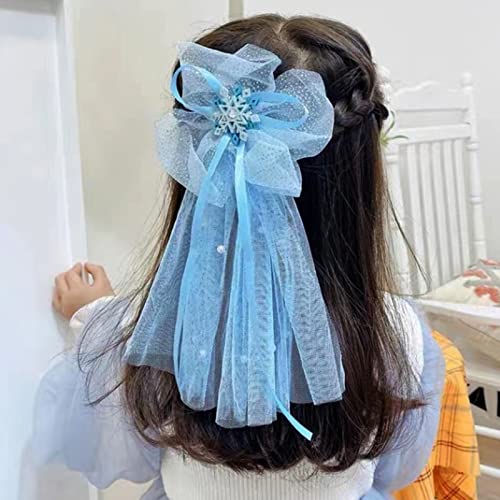Acessórios para cabelos Kikyouya Clipes de cabelo arco barrettes Snowflake Bowknot Barrettes Princess Dress Up Mesh