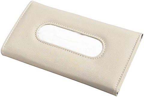Porta de tecido de carro Zsiibo, clipe de toalha de papel pendurado, caixa de lenço de papel de couro PU, caixa de papel, caixa