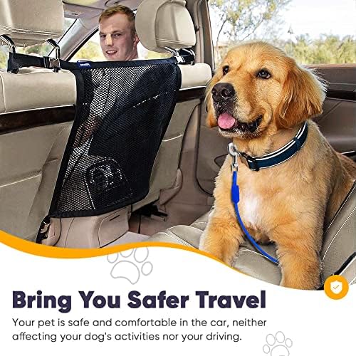 Petbobi Dog Car Upther 24 polegadas, cinto de segurança de segurança para cães à prova de cães, chicotes de veículos de metal restrições com clipes duplos e acessórios de trava, coleira de carro para cães, 2 pacote