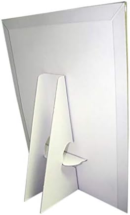 8 1/2 x 11 suporte de placas de papelão, inclui tampa de exibição e bolso de folheto, branco
