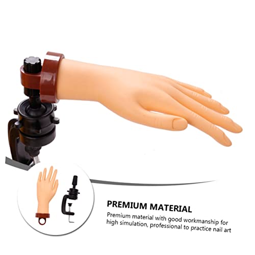 Fomiyes Manicure Practice Modelo Hand Exibir unhas Kits de unhas Maniquine Treinamento de unhas Manicure Manicure Hand