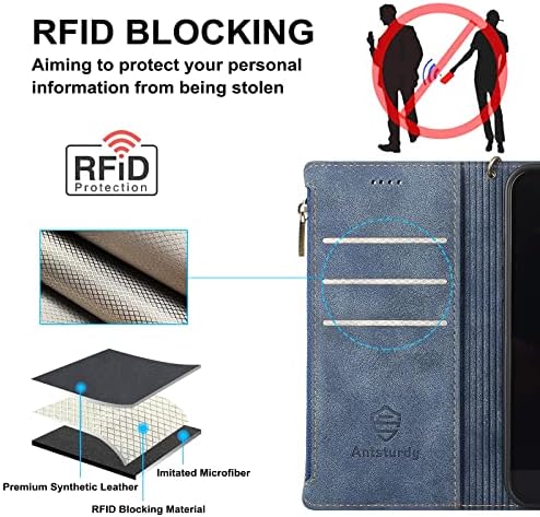 Antsturdy para OnePlus Nord N20 5G Caixa de carteira [Blocking RFID] PU CAPLIOT CHILIO
