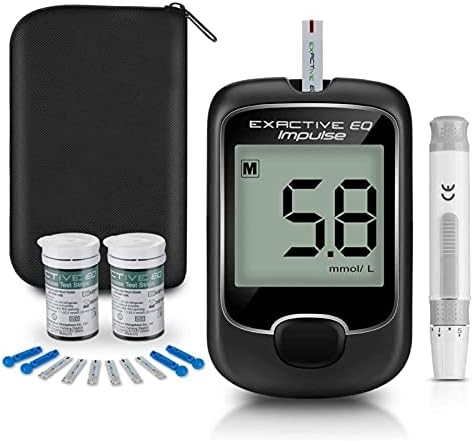 Medidor de glicose no sangue Zhier, tela LCD Tela Full-AUTO Blood Glicose Monitor Diabetes Testing Kit Meter com tiras de teste alimentado por bateria