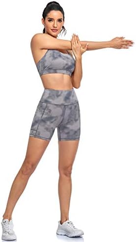 Raypose Running Athletic Biker shorts para mulheres de verão High Chaist Gym Shorts femininos com bolsos plus size
