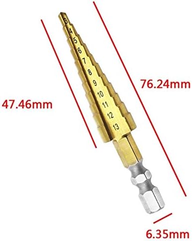 XMeifeits Etapa Drill hss aço T-itanium etapa Bit 3-12mm 4-12mm 4-20mm Cone Cutt Tools Bits Metal Bit Bit para madeira de madeira